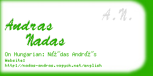 andras nadas business card